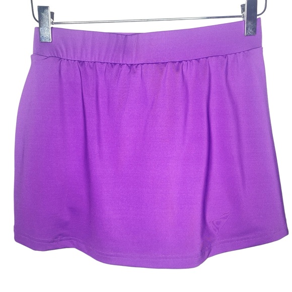 Adidas Response purple white logo side pleats tennis skort size small - Picture 2 of 8